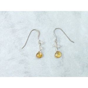 Yellow Citrine .925 Sterling Silver Earrings